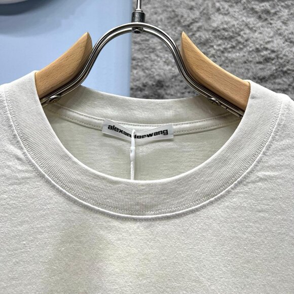 Alexander Wang White Printed Lettering Short-Sleeved T-Shirt - Picture 2 of 9